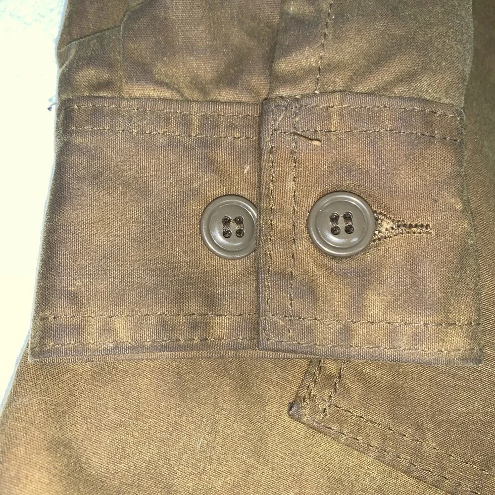 vtg Filson Tin Cloth Upland Game Field Jacket USA Made Size Medium Rear Pocket - Picture 5 of 13